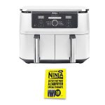 Pack air Fryer Ninja Foodi MAX double compartiment 6-en-1, Blanche 9,5L AF400EUWH avec livret de recettes Hachette inclus