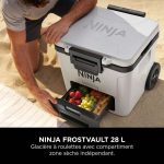 Ninja FrostVault 28 L Glacière roulante avec zone sèche, blanc nuage FB230EUWH
