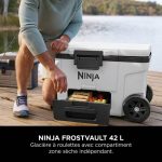 Ninja FrostVault 42 L Glacière roulante avec zone sèche, Blanc nuage FB245EUWH