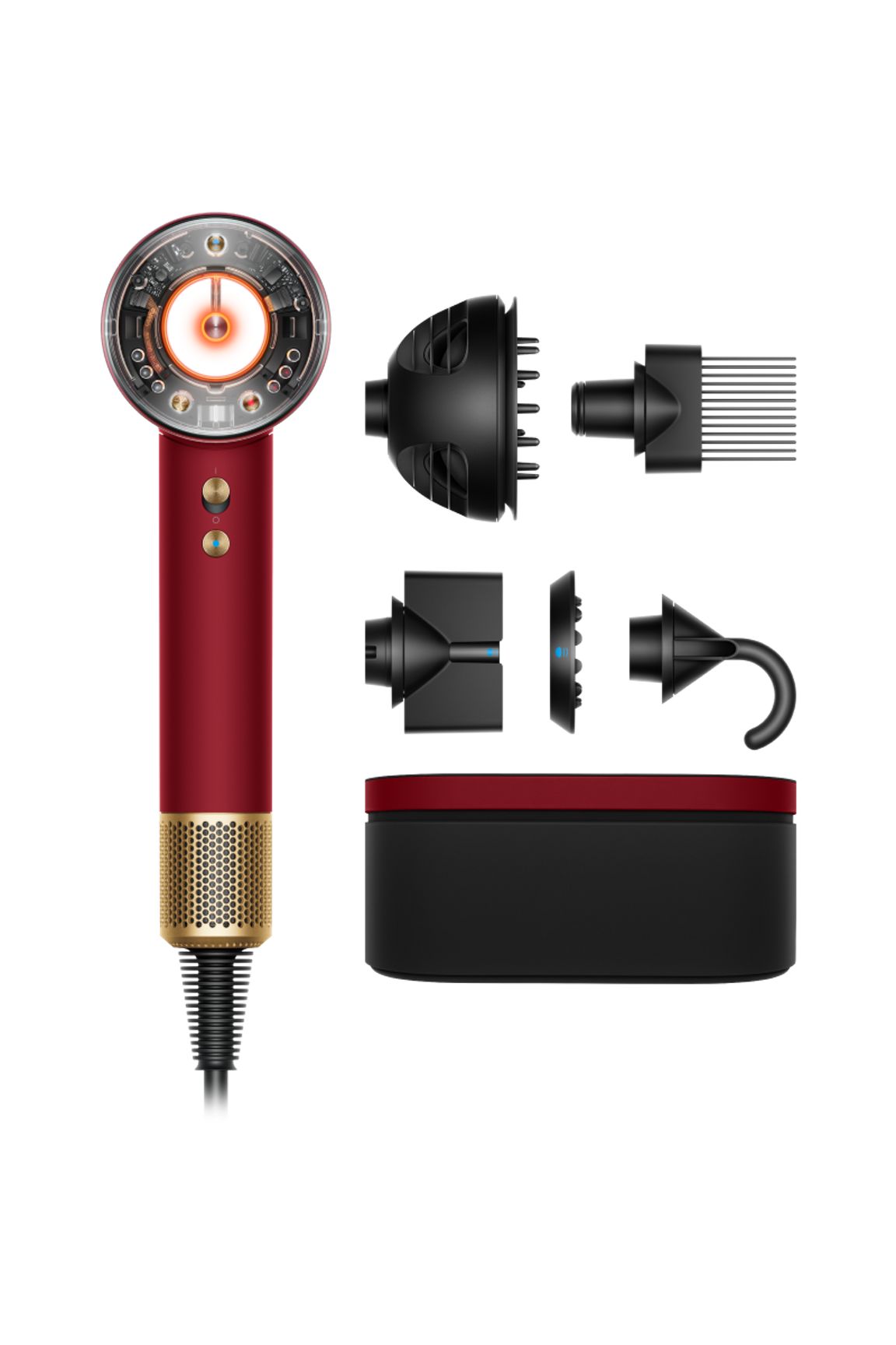 594823-01 Sèche-cheveux Dyson Supersonic Nural™ sèche-cheveux (Velours Rouge/Or)_Dyson – Image 1