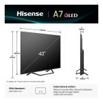 TV QLED 43"" HISENSE 43A7Q pied central_elec – Image 3