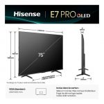TV QLED 75"" HISENSE 75E7Q PRO_elec – Image 3