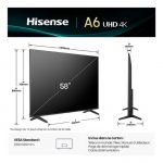 TV UHD 4K 58"" HISENSE 58A6Q_elec – Image 2