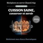 Air Fryer modulaire en verre Ninja CRISPi Cyber Space FN101EUGY – Image 2