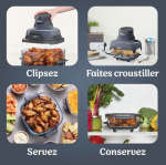 Air Fryer modulaire en verre Ninja CRISPi Cyber Space FN101EUGY – Image 3