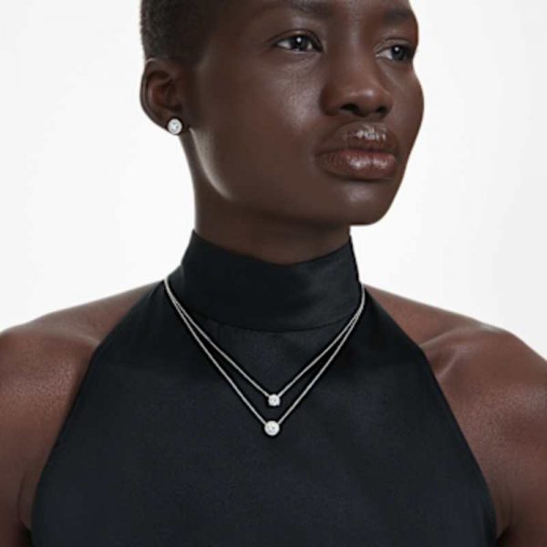 Pendentif solitaire halo Eternity_Swar