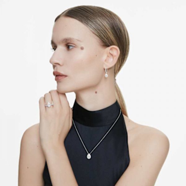 Pendentif solitaire halo Eternity_Swar